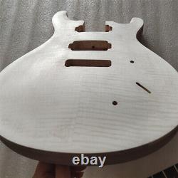 DIY 1 set Unfinished Guitar Neck And Body PRS Style Electric Guitar Kit