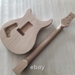 DIY 1 set Unfinished Guitar Neck And Body PRS Style Electric Guitar Kit