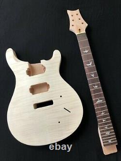 DIY 1set guitar Body & neck Electric Guitar kit for PRS style unfinished