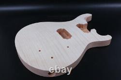 DIY Electric Guitar Body Mahogany Body Flame Maple Cap Set in Heel PRS style