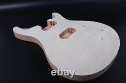 DIY Electric Guitar Body Mahogany Body Flame Maple Cap Set in Heel PRS style