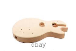 DIY Electric Guitar Body Replacement LP Style Set In Mahogany Wood Flame Maple