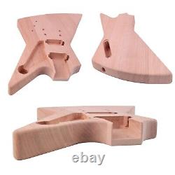 DIY Electric Guitar Kit Ex Type Mahogany Body triangle Inlay FREE SHIPPING