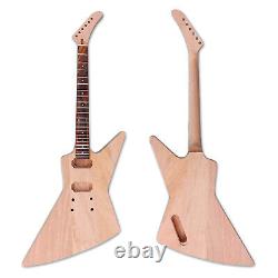 DIY Electric Guitar Kit Mahogany Guitar Body 22 fret Rosewood Fretboard Set in