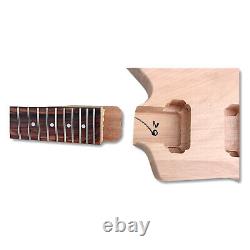 DIY Electric Guitar Kit Mahogany Guitar Body 22 fret Rosewood Fretboard Set in