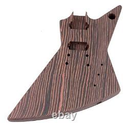 DIY Electric Guitar Kit Zebrawood Body A Set CR Guitar Parts 6-String