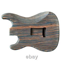 DIY Electric Guitar Kit with Zebrawood Body and Neck Fingerboard 22 Fret