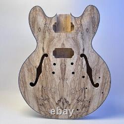 DIY Electric Guitar Kits Maple Body with Spalted Maple Veneer TOM Set Neck