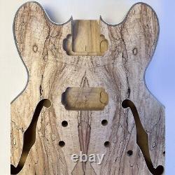 DIY Electric Guitar Kits Maple Body with Spalted Maple Veneer TOM Set Neck