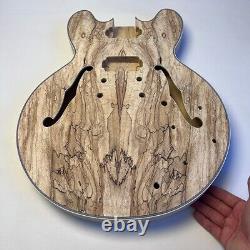 DIY Electric Guitar Kits Maple Body with Spalted Maple Veneer TOM Set Neck