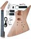 Diy Explorer Style Electric Guitar Kit Mahogany Body Neck Rosewood Fingerboard