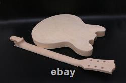 DIY Set semihollow Electric Guitar Body+Guitar Neck Maple 24.75in Unfinished