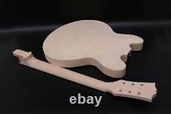DIY Set semihollow Electric Guitar Body+Guitar Neck Maple 24.75in Unfinished 22