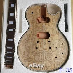 DIY Unfinished 1 set electric guitar body and neck for LP style guitar kits