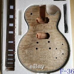 DIY Unfinished 1 set electric guitar body and neck for LP style guitar kits