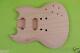 Diy Electric Guitar Body Mahogany Replacement Unfinished Sg Style Set In