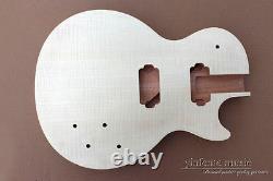 DIY guitar Body Replacement Mahogany Flame Maple Veneer Set In Heel