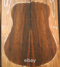 Dark fiddleback walnut tonewood guitar luthier set back and sides