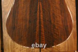 Dark fiddleback walnut tonewood guitar luthier set back and sides