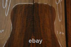 Dark fiddleback walnut tonewood guitar luthier set back and sides