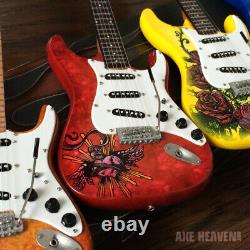 David Lozeau Art Pieces SET OF 4 Mini Guitar Fender Collectibles