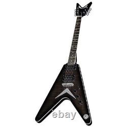 Dean V 79 Flame Top Electric Guitar, Trans Black #V 79 TBK