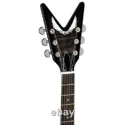 Dean V 79 Flame Top Electric Guitar, Trans Black #V 79 TBK