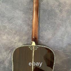 Deluxe D45 acoustic guitar Abalone set with ebony fingerboard solid spruce top