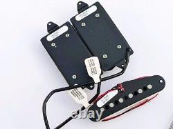 DiMarzio Evolution Pickup Set, HSH, White cover, Gold Poles, Ibanez JEM7VP