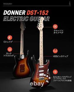 Donner Electric Guitar Beginner Set ST Type Coil Tap 6 Point Stop Made in Japan