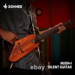 Donner HUSH-I Headless Acoustic Electric Guitar Set With Earphone Silent Pratice