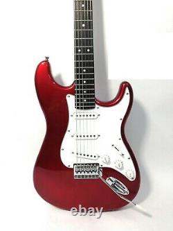 EKO Candy Apple Red Electric Guitar, SSS+Free Gig Bag, Strap, Extra StringsK20100