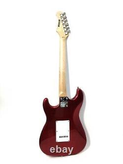 EKO Candy Apple Red Electric Guitar, SSS+Free Gig Bag, Strap, Extra StringsK20100