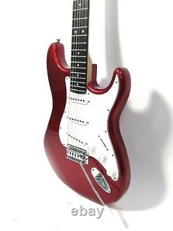 EKO Candy Apple Red Electric Guitar, SSS+Free Gig Bag, Strap, Extra StringsK20100