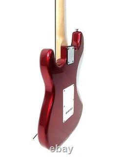 EKO Candy Apple Red Electric Guitar, SSS+Free Gig Bag, Strap, Extra StringsK20100