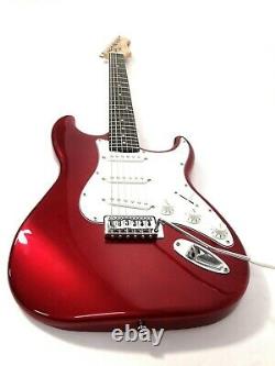 EKO Candy Apple Red Electric Guitar, SSS+Free Gig Bag, Strap, Extra StringsK20100