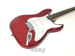 EKO Candy Apple Red Electric Guitar, SSS+Free Gig Bag, Strap, Extra StringsK20100