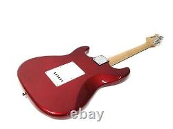 EKO Candy Apple Red Electric Guitar, SSS+Free Gig Bag, Strap, Extra StringsK20100