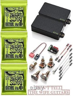 EMG KHBB Set Kirk Hammett Bone Breaker Black Long Shaft Pots (3 ERNIE BALL)