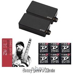 EMG Zakk Wylde ZW 81 85 Set Black Active Humbucker Pickups w Dunlop Strings x6