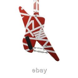 EVH Striped Series Electric Guitar Burgundy with Silver Stripes SKU#1664475