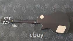 Electric 6 strings guitar hh pickups set neck block inlay vintage sunburst color