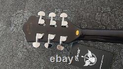 Electric 6 strings guitar hh pickups set neck block inlay vintage sunburst color