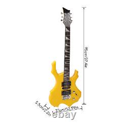 Electric Guitar 24 Fret Yellow Flame Shaped Electric Guitar Beginner Kit Wit CHW