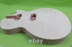 Electric Guitar Body Mahogany Maple Cap Unfinished Flame Maple Veneer Set in