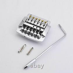 Electric Guitar Genuine Tremolo System Bridge 6 String Chrome / Black One Set