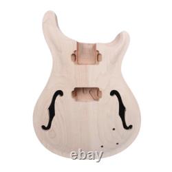 Electric Guitar Kit 22 Fret 24.75 Inch Semi-hollow Body Maple Fretboard Set in