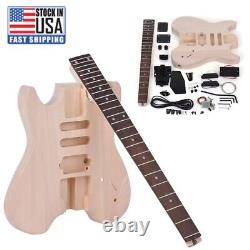 Electric Guitar Kit Basswood Body Rosewood Fingerboard Maple Neck DIY Set H3R5