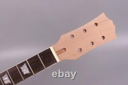 Electric Guitar Kit Mahogany Guitar Body Maple Cap 22Fret Trapezoid Inlay Set In