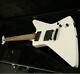Electric Guitar White Color, Set In Joint, Humbucker Pickups Stock Black Hardware